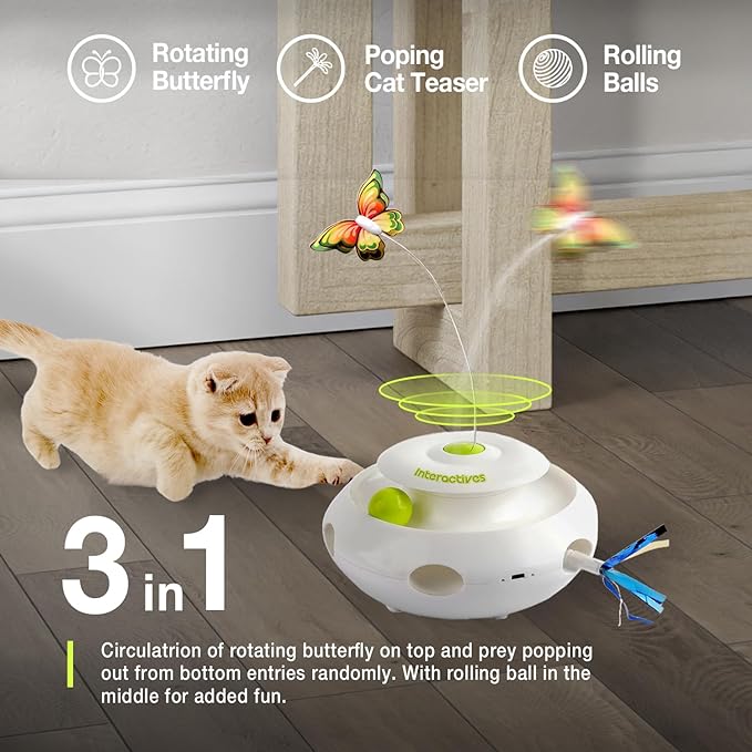 All For Paws 3 in 1 Interactive Automatic Kitten Toys