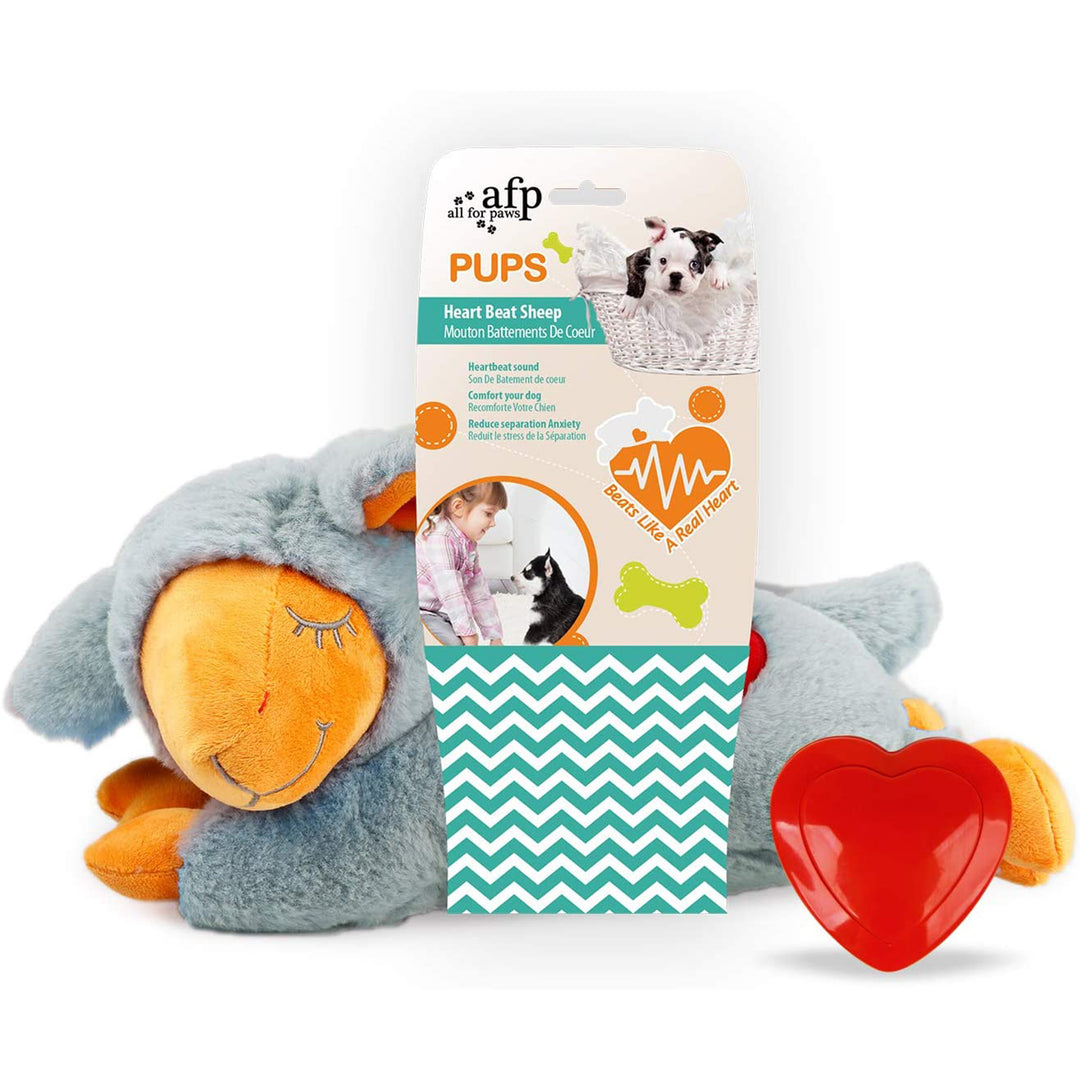 All For Paws Heart Beat Sheep Behavioral Aid Plush Dog Toy | Grey