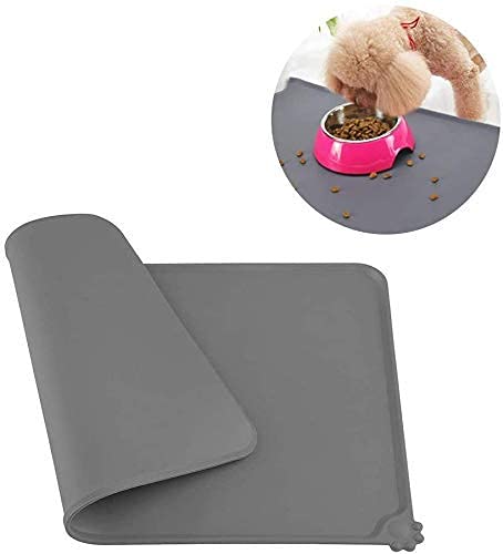 Silicone Pet Placemat Dog Food Mat Cats Bowl Pad Pet Feeding Mats Prevent  Food and Water Overflow Waterproof Easy Clean