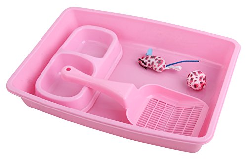 Pawise 4 Pieces Litter Box Kit for Kitty and Cat