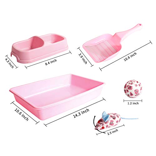 Pawise 4 Pieces Litter Box Kit for Kitty and Cat