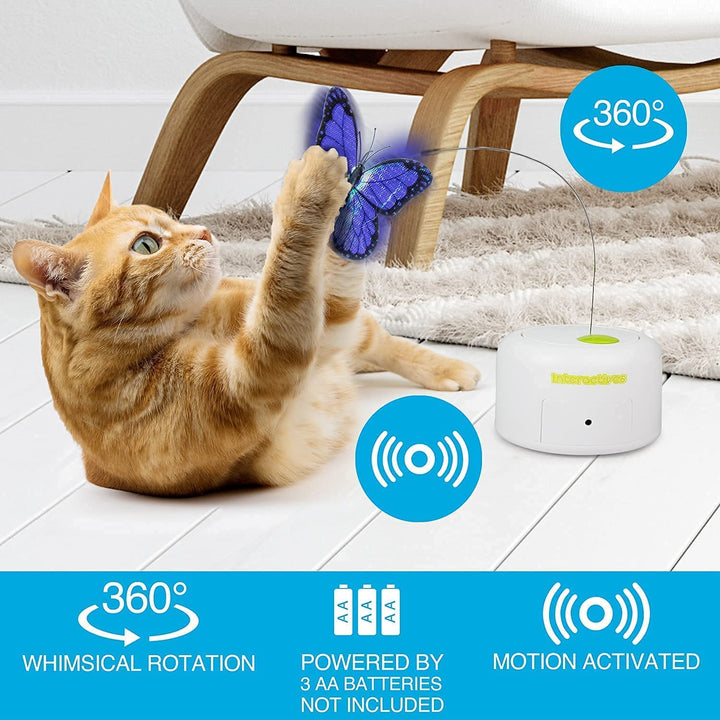 All For Paws Motion Activated Rotating Butterfly Interactive Cat Toy